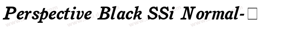 Perspective Black SSi Normal字体转换